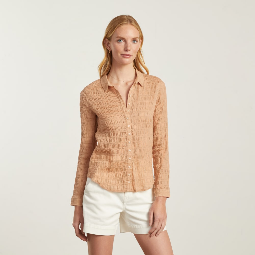 The Button Smock Top | Hazelnut - Image 3