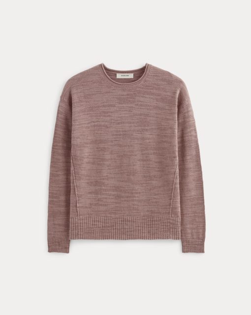 Alternative view of The Slouch Sweater in Cotton Linen | Rose Dusk
