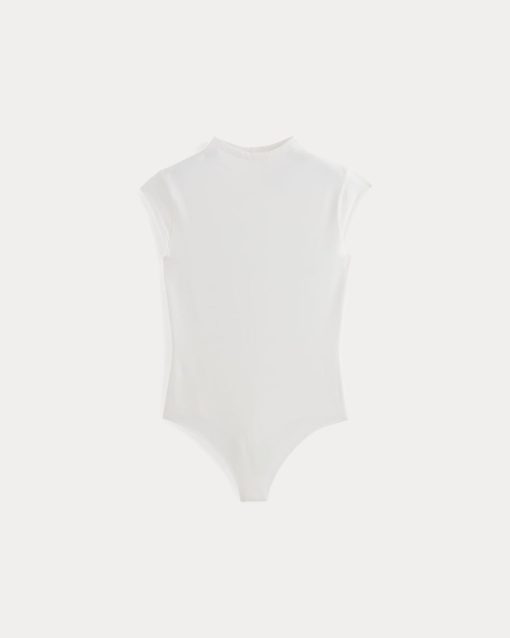 Alternative view of The Form Funnel-Neck Bodysuit | White