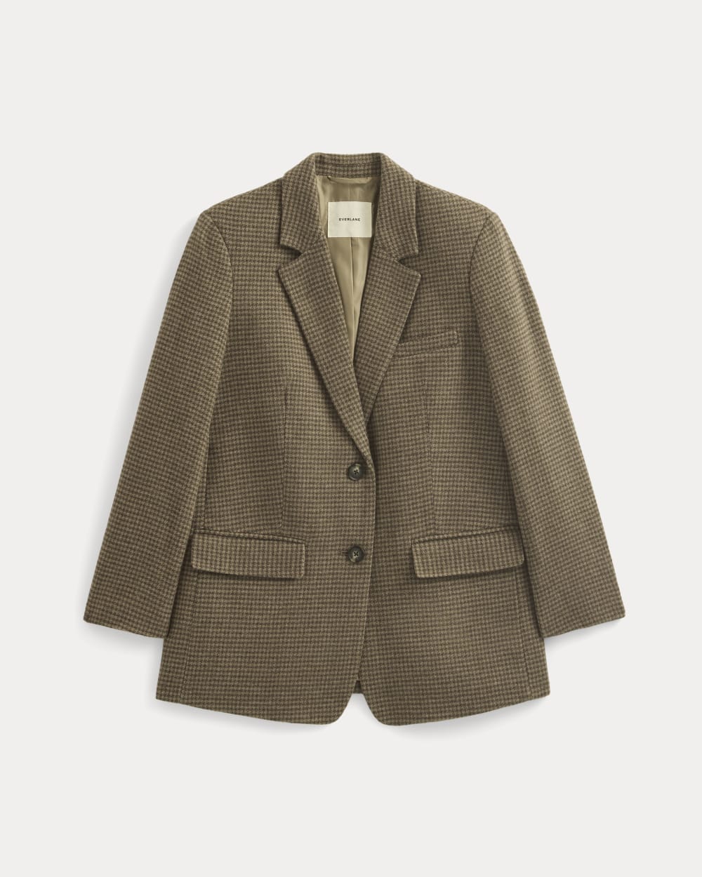 The Oversized Blazer in Wool | Brown Houndstooth - Image 2