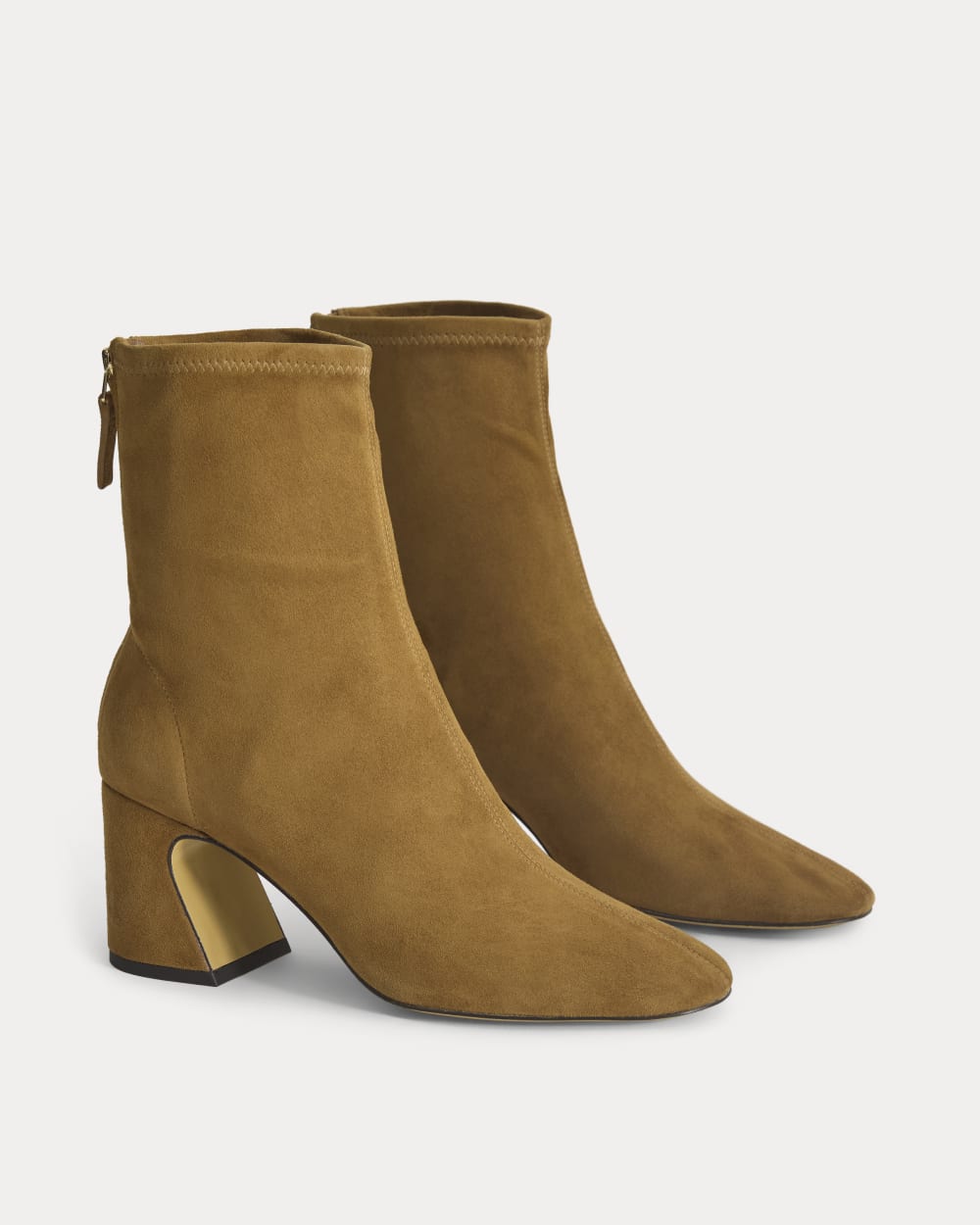 Leather Curved-Heel Boot | Russet - Image 2