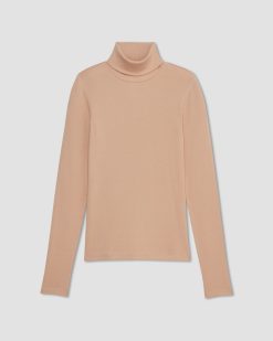 Alternative view of The Luxe Rib Turtleneck | Blush Pink