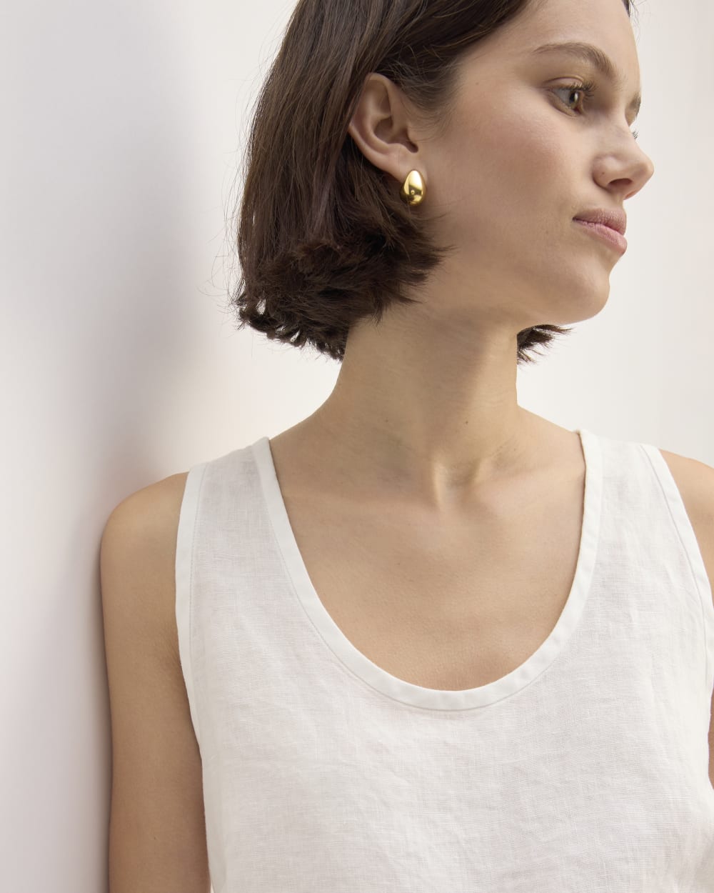 The Scoop Tank in Linen | White - Image 4