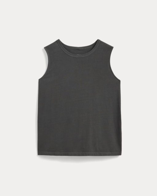 Alternative view of The Boyfriend Tank in Essential Cotton | Black