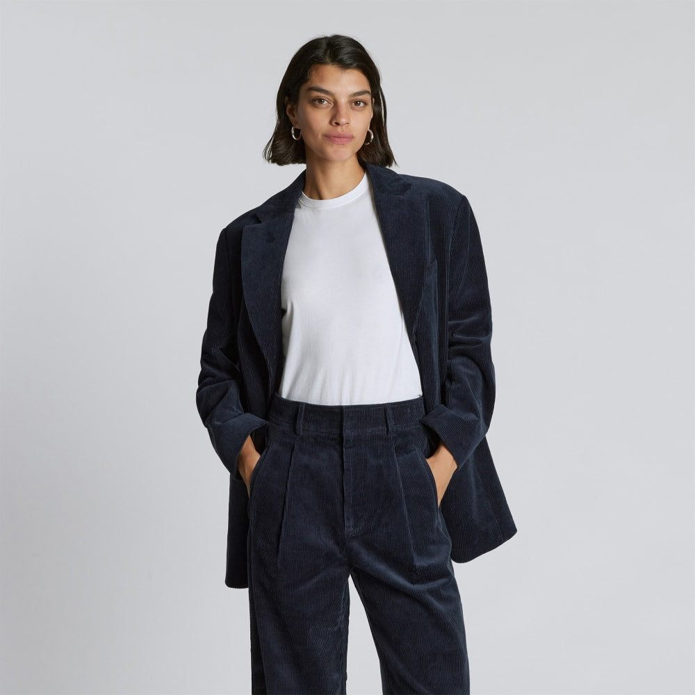 The Corduroy '80s Blazer | Deep Navy