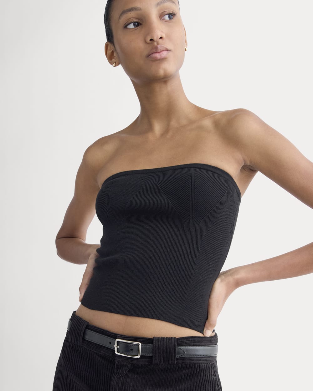 Knit Tube Top | Black - Image 4