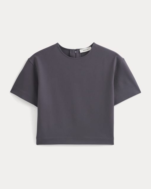 Alternative view of Ponte Oversized Tee | Graphite