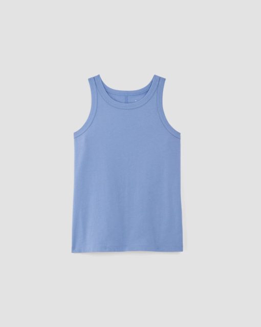 Alternative view of The Tank in Essential Cotton | Blue Opal
