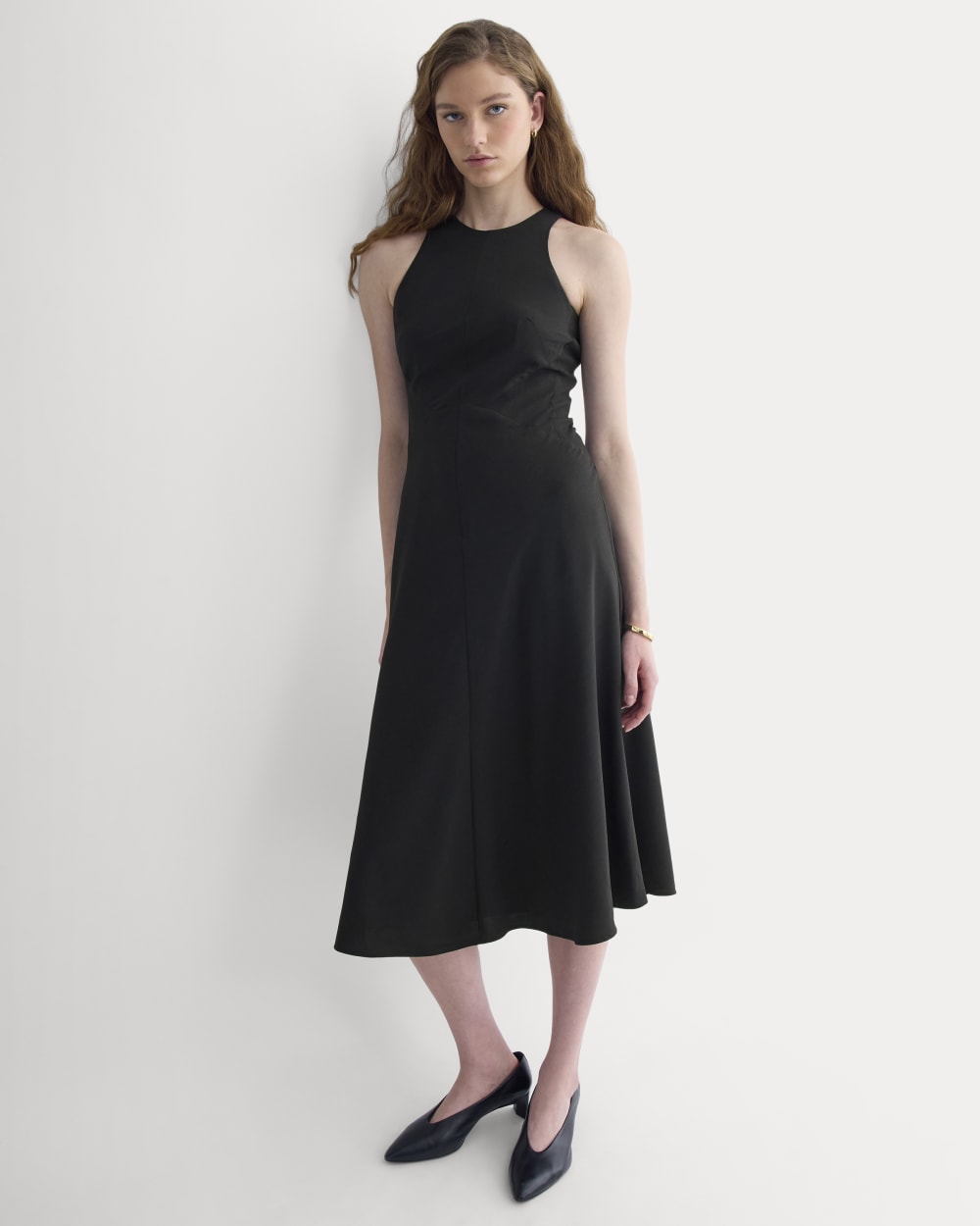 Sleeveless Seamed Dress | Black