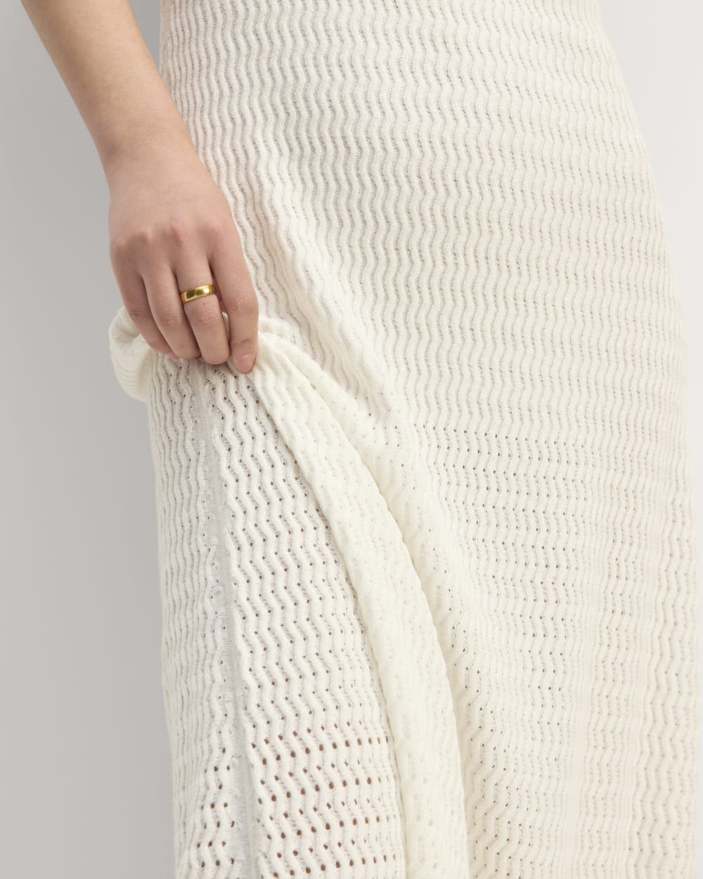 The Crochet Knit Tank Dress | Bone - Image 5