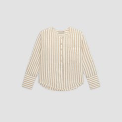 Alternative view of The Linen Popover Shirt | Bone / Caramel