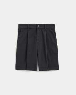 Alternative view of The Pleated Chino Short | Black