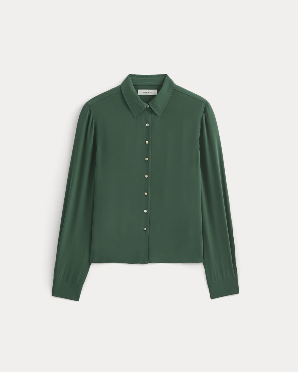Shrunken Top in Washable Silk | Hunter Green - Image 2