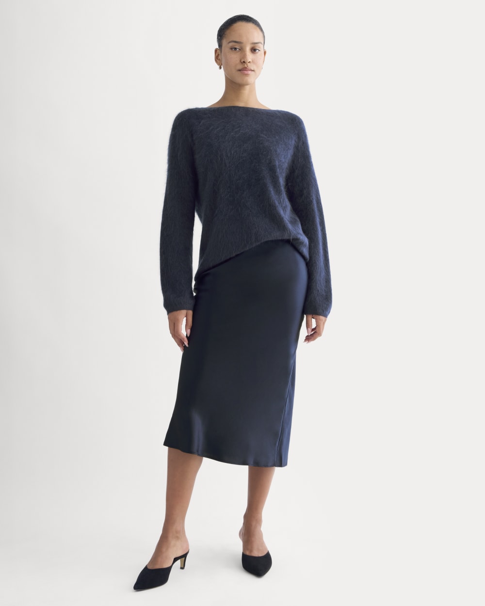 Lush Cashmere Boatneck Sweater | Starry Navy - Image 3