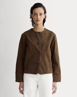 The Denim Barrel Jacket | Cocoa