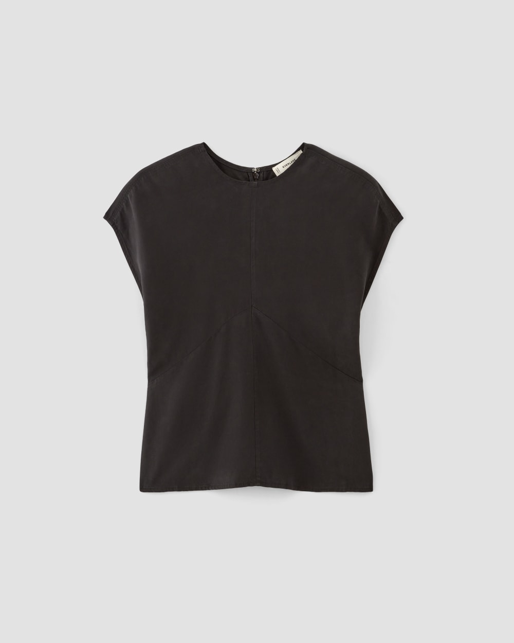 The Drape Top in Butterlite | Black - Image 2