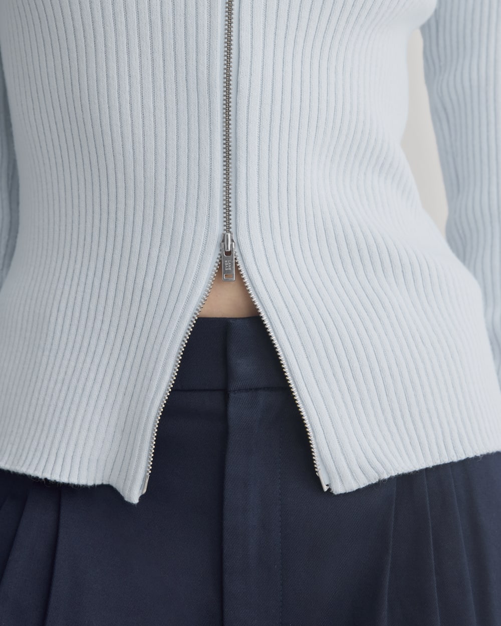 Full-Zip Ribbed Jacket in Everyday Cotton | Skywriting - Image 5