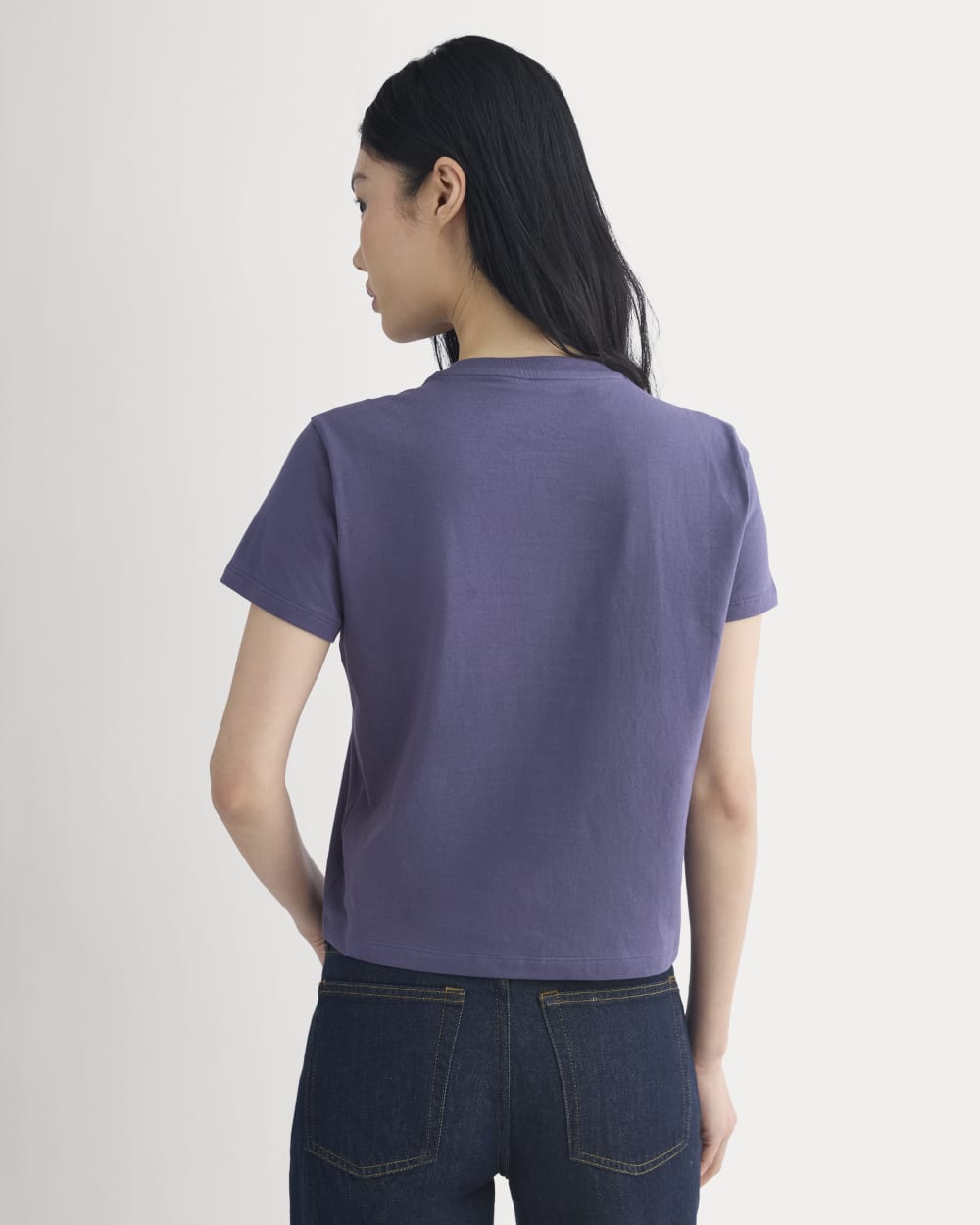 The Box-Cut Tee in Essential Cotton | Graystone | No Pocket - Image 5
