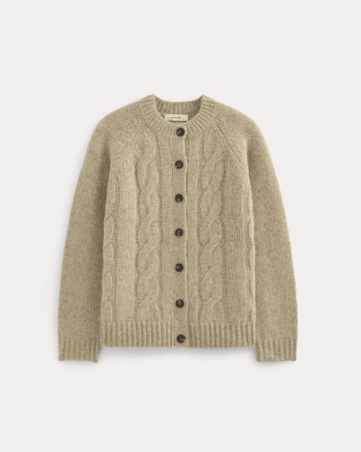 Alternative view of Cloud Cable Cardigan | Heathered Oatmeal