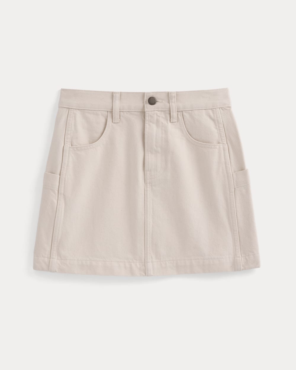 Denim Utility Mini Skirt | Calico Ecru - Image 2