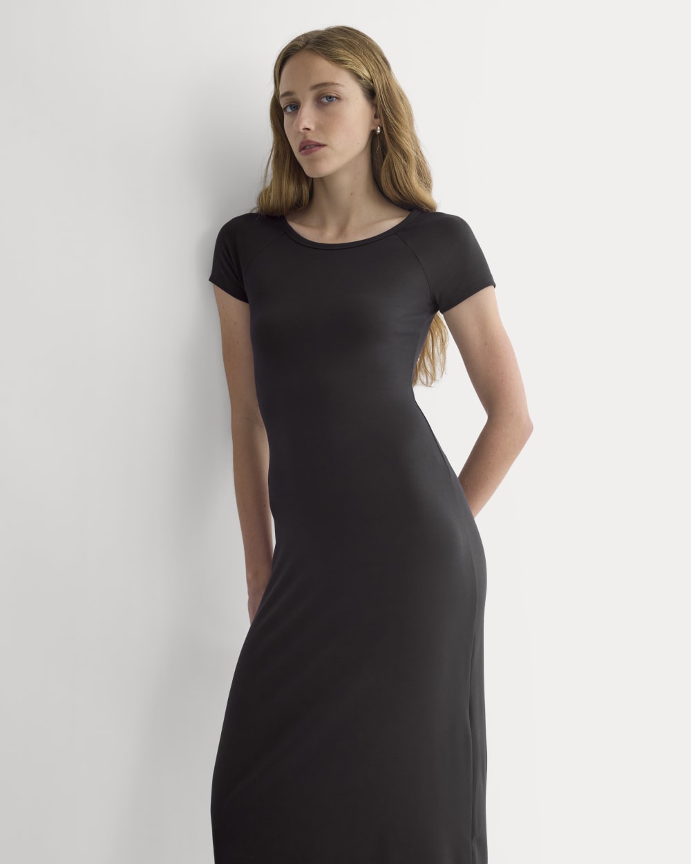 Raglan Midi Dress | Black - Image 7