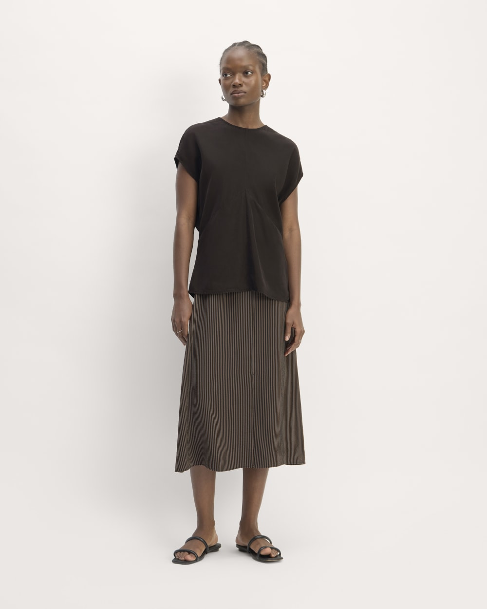 The Drape Top in Butterlite | Black - Image 3