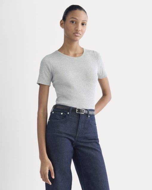 The Luxe Rib Crew | Classic Heather Grey