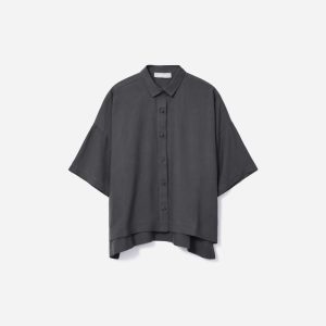 Alternative view of The Drapey Square Shirt | Slate Grey