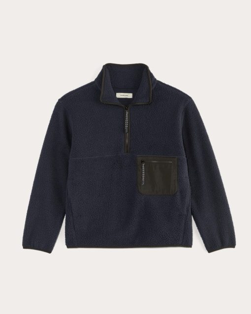 Alternative view of The ReNew Fleece Oversized Half-Zip | Navy