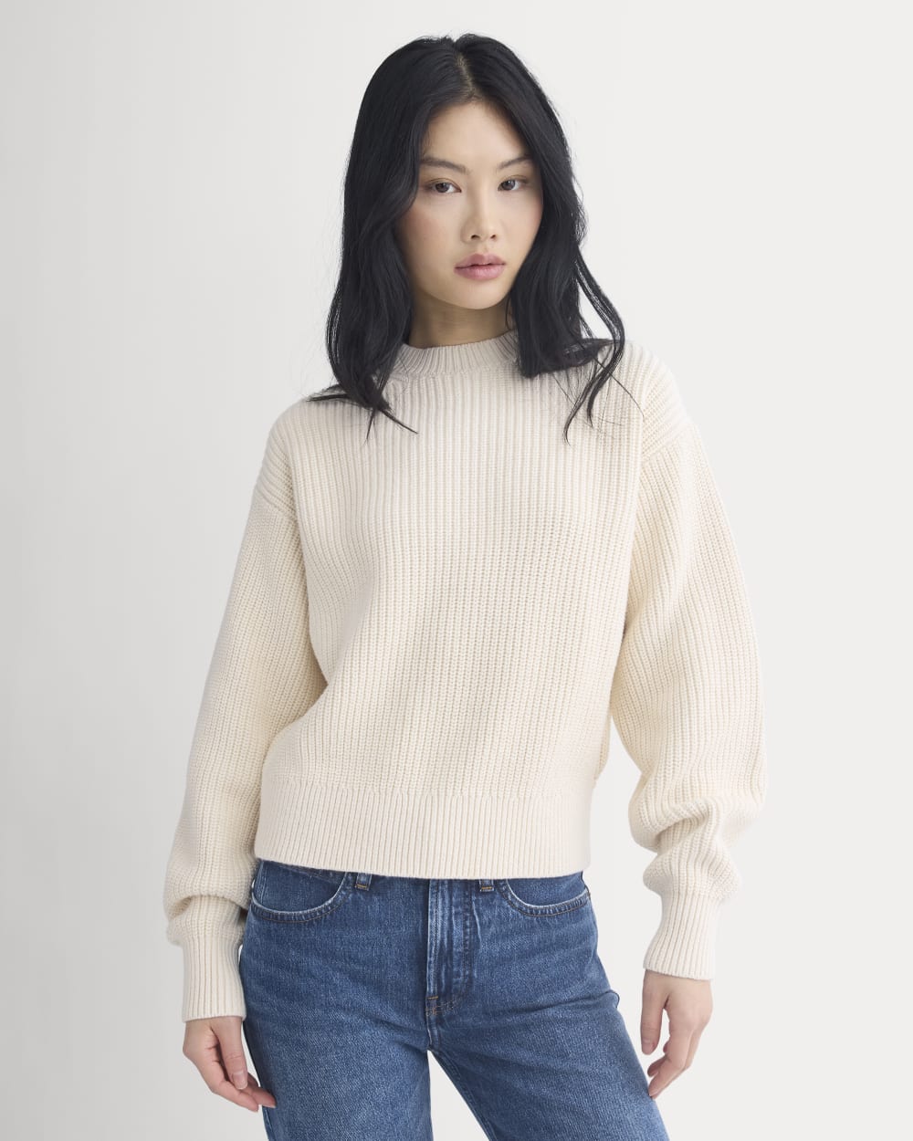 Cropped Ribbed Crew in Everyday Cotton | Canvas