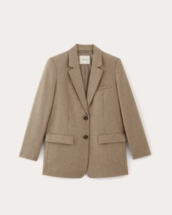 Alternative view of The Oversized Blazer in Wool | Beige Twill