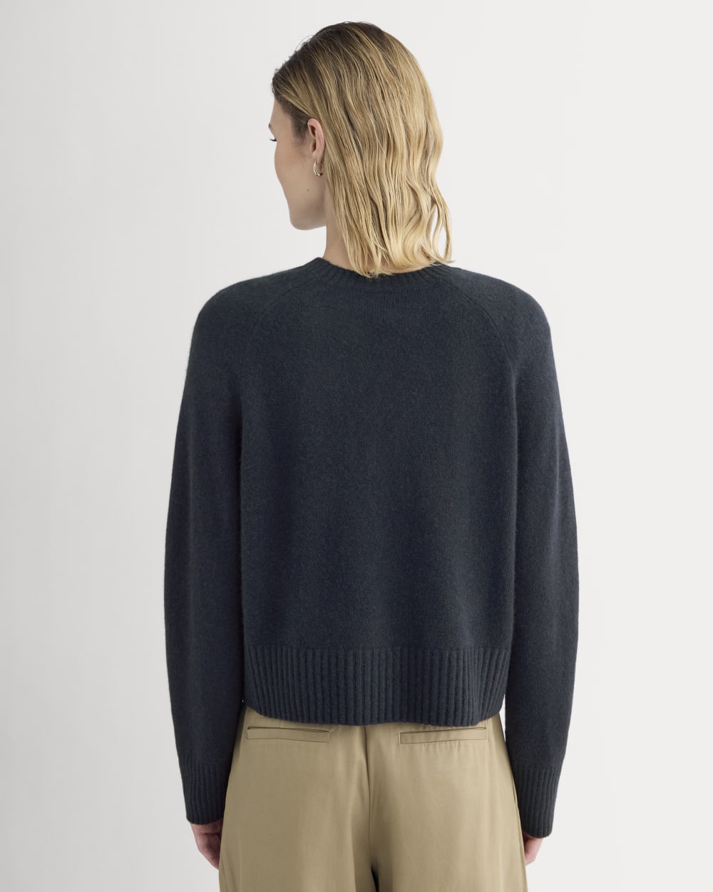 The Boxy Crew in Cashmere | Navy - Image 5