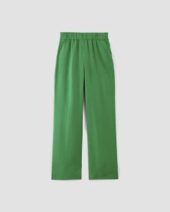 Alternative view of The Linen Easy Pant | Grass Green