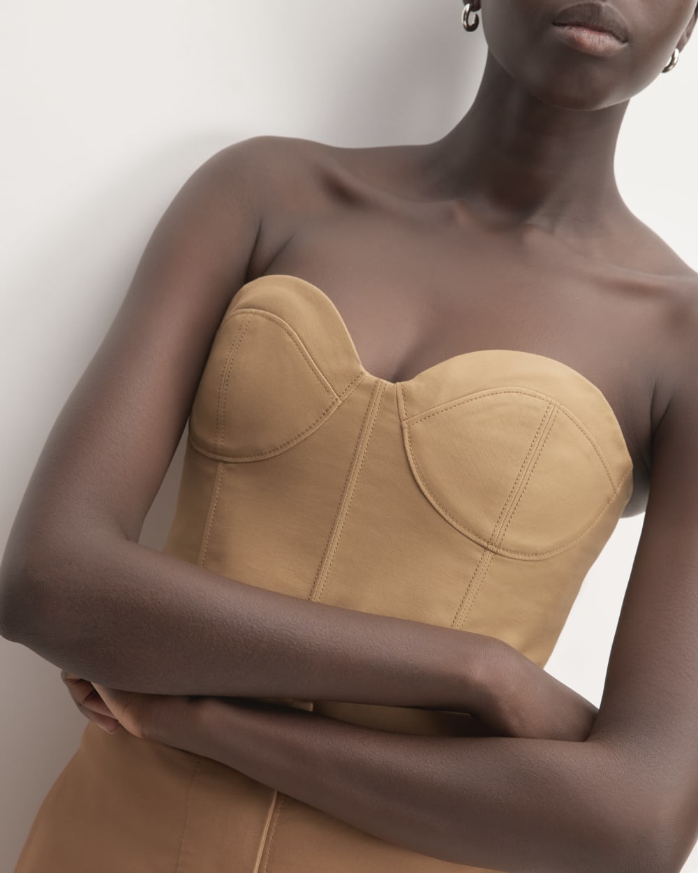 The Structured Cotton Bustier | Toasted Coconut - Image 4
