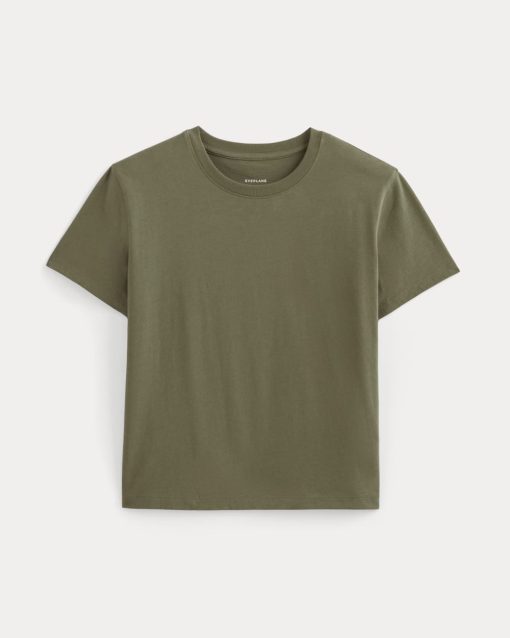 Alternative view of The Box-Cut Tee in Essential Cotton | Kalamata | No Pocket