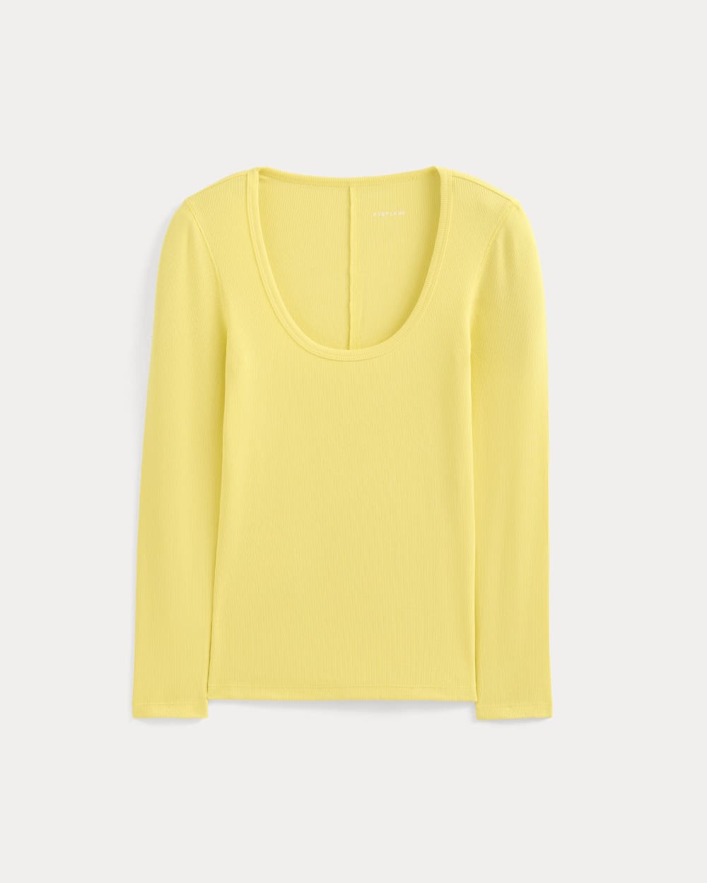 Luxe Rib Deep U-Neck Top | Celandine - Image 2