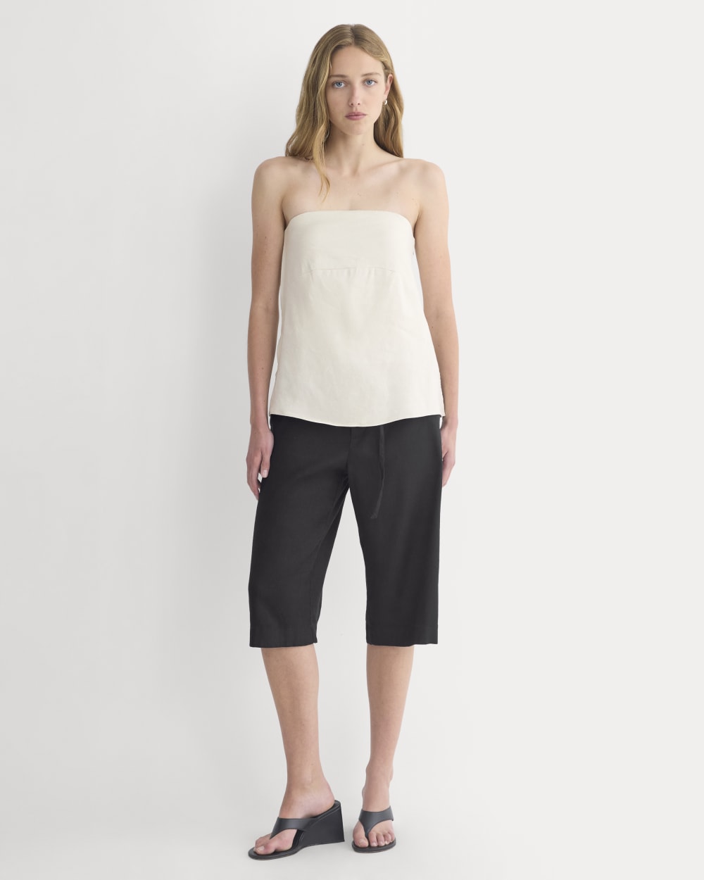 Tube Top in Stretch Linen | Birch - Image 2