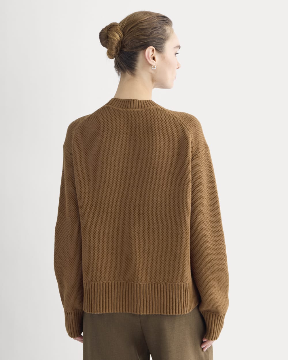 The Cotton Honeycomb Square Crew | Toffee - Image 5