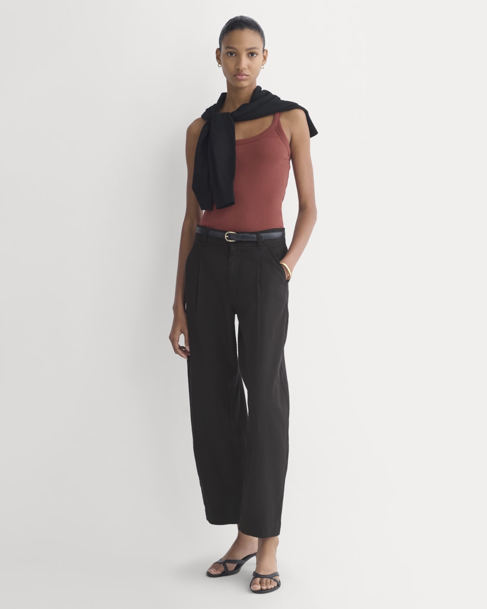 Soft Stretch U-Neck Tank | Henna Red - Image 3