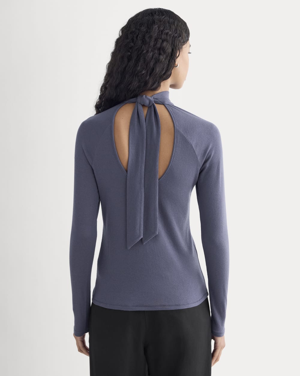 Tie-Neck Top in Butterluxe | Graystone - Image 3