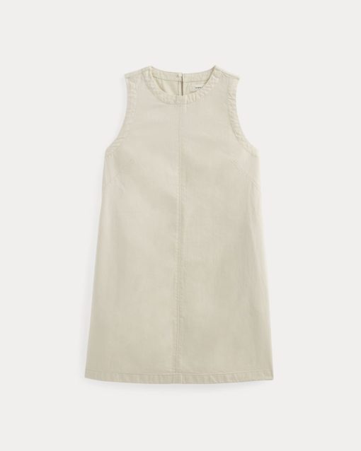 Alternative view of The Denim Shift Dress | Ecru
