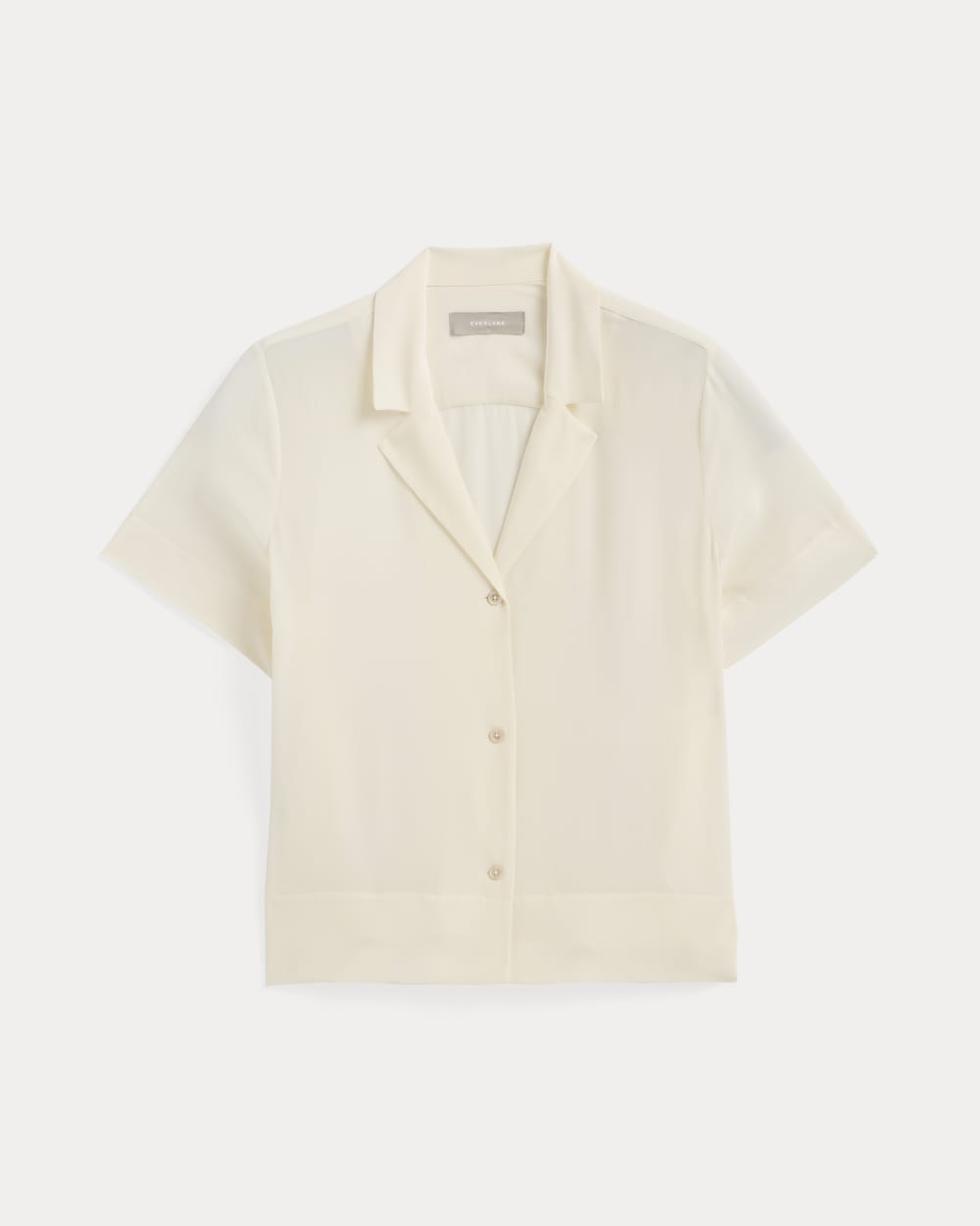 The Notch Shirt in Washable Silk | Off-White - Image 2