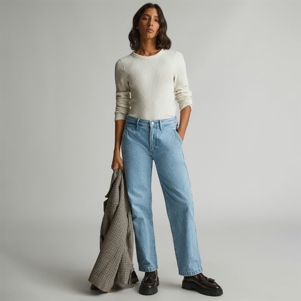 The Cinch Back Utility Jean | Sunkissed Blue - Image 6