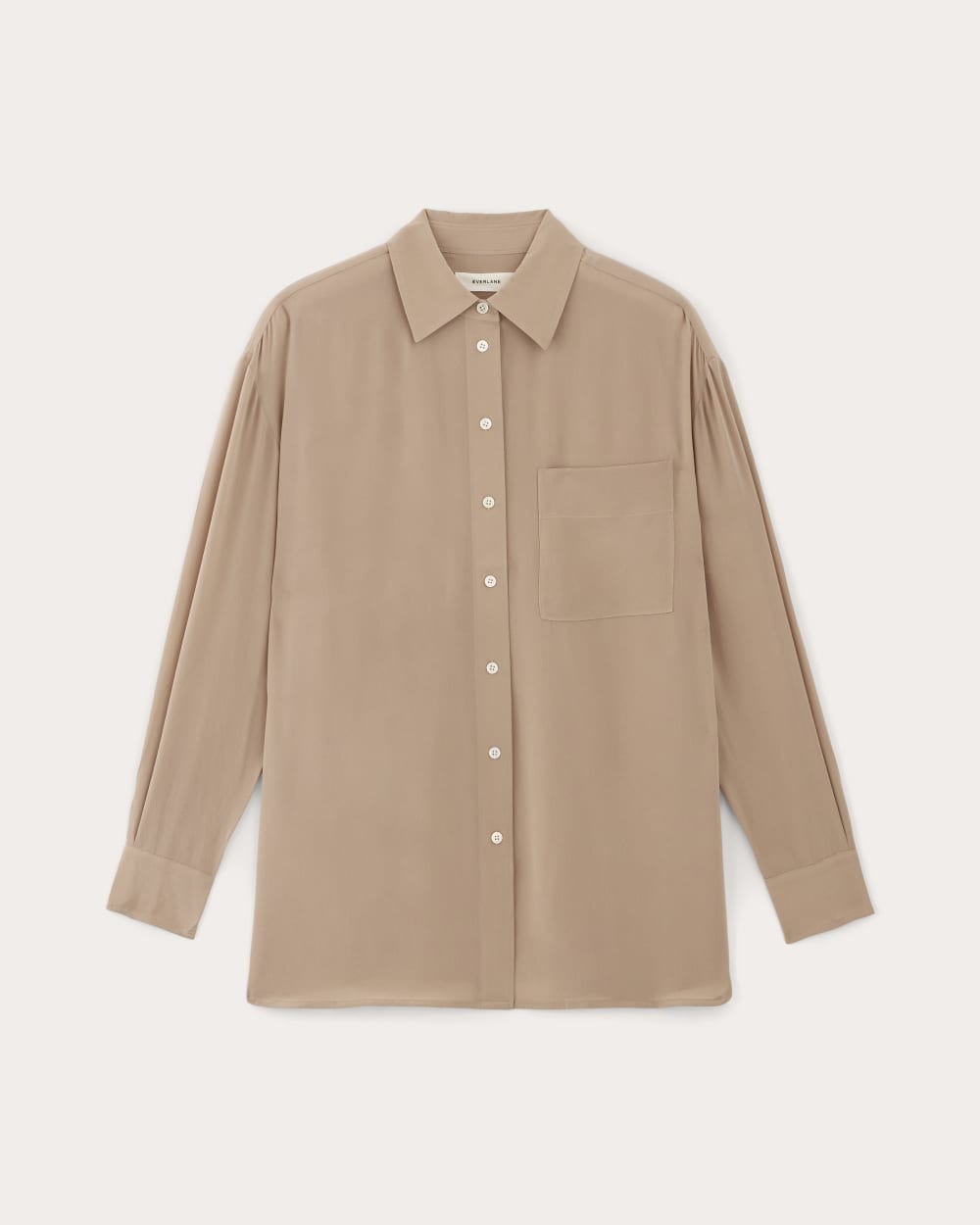 The Boyfriend Shirt in Washable Silk | Chanterelle - Image 2