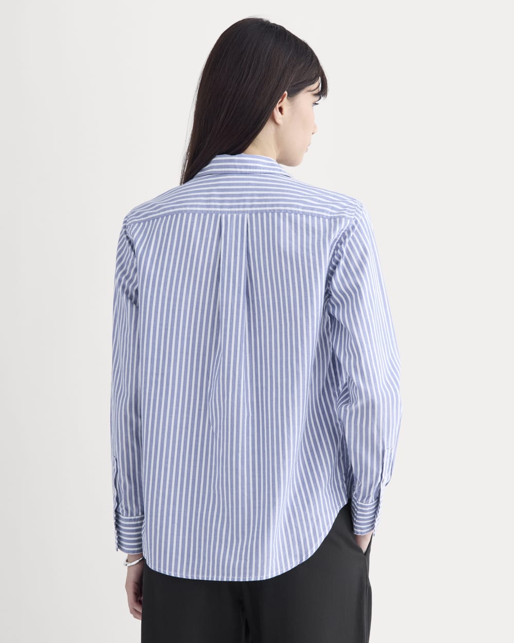The Must-Have Shirt in Silky Cotton | Bone / Mazarine Blue - Image 5