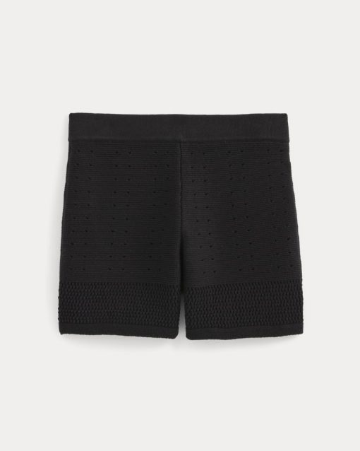 Open-Knit Short in Everyday Cotton | Black