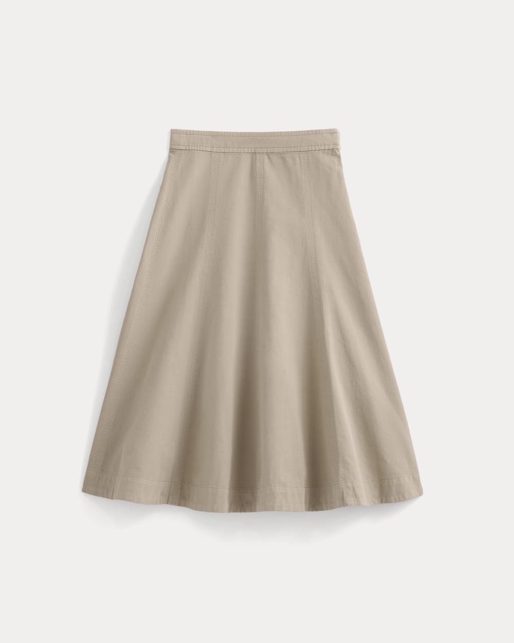 Seamed Midi Skirt | Trench Coat Khaki - Image 2