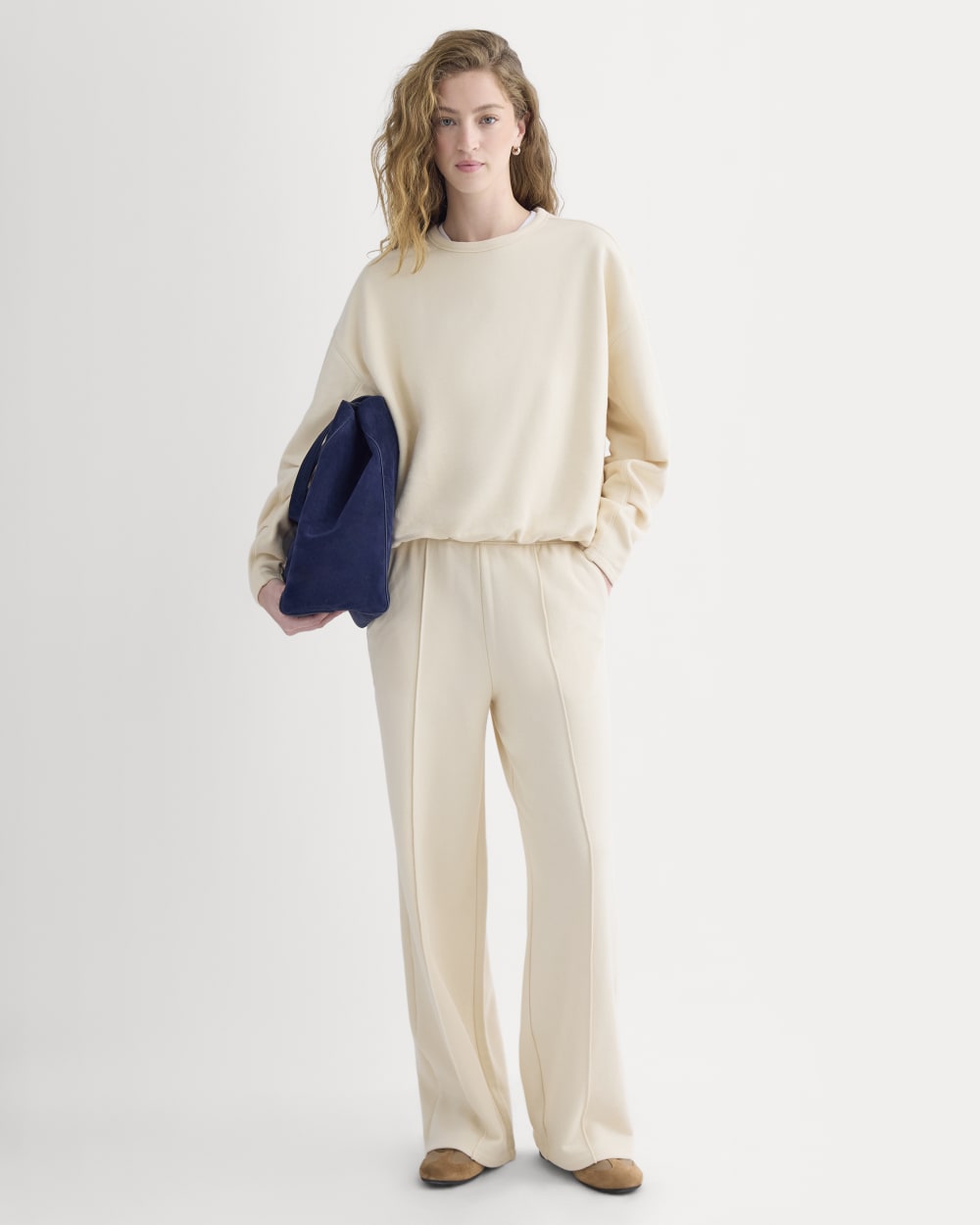Lightweight Terry Bubble Sweatshirt | Parchment - Image 6