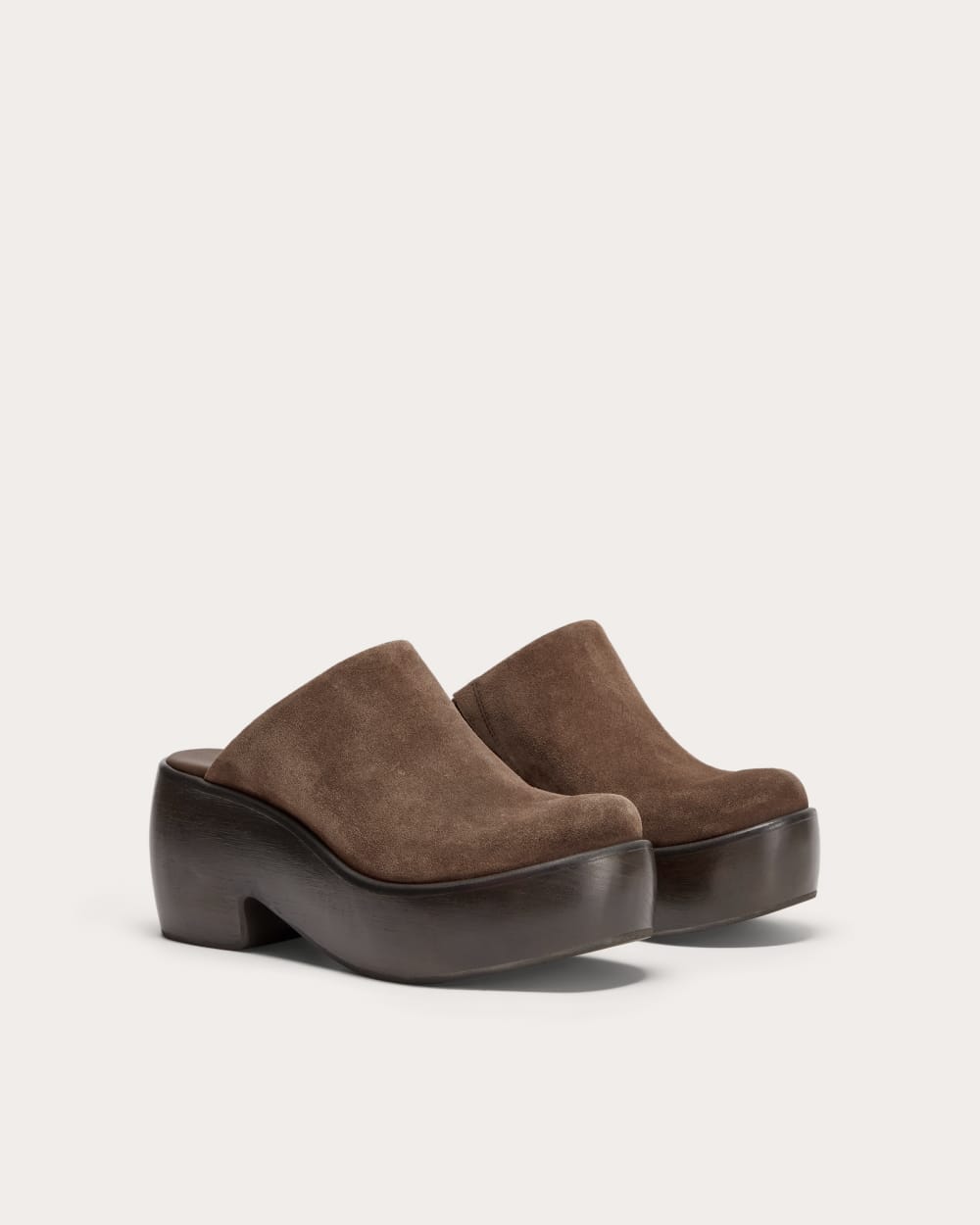 The Wooden Puffa Clog | Dark Umber Suede - Image 3