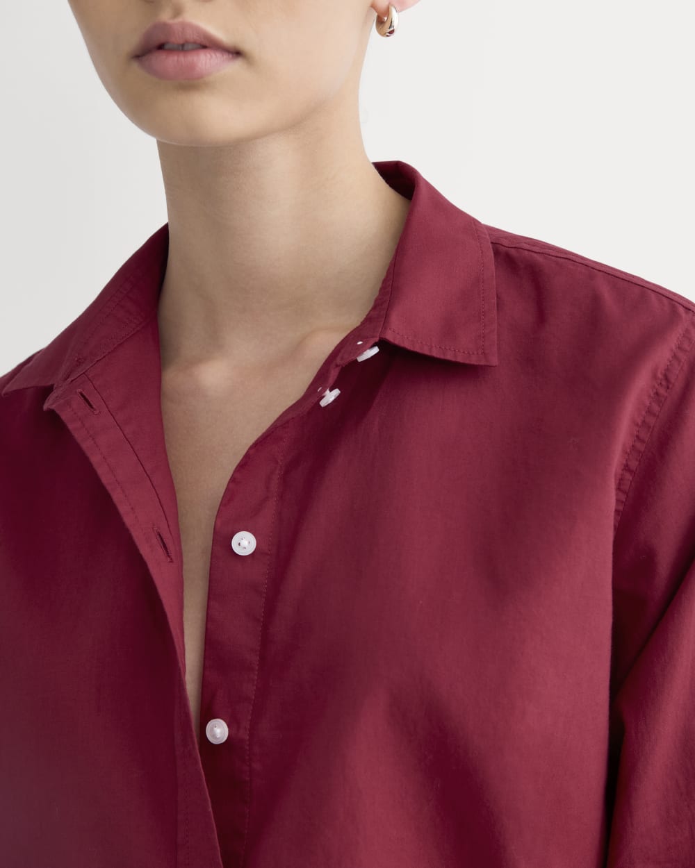 The Must-Have Shirt in Silky Cotton | Merlot - Image 4